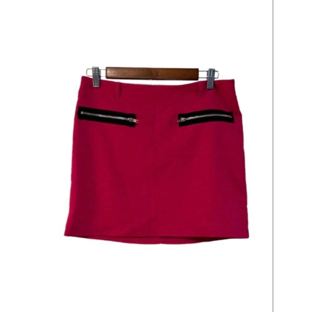Jonathan Martin Mini Skirt Women Medium Pink Excellent Zipper Detail Q57241C52